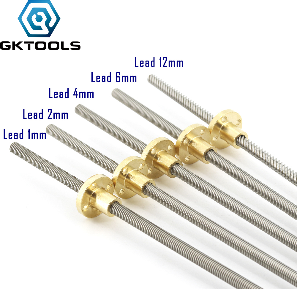Lead Screw 8Mm - 304 Rvs T8 Schroef Lengte 1200Mm