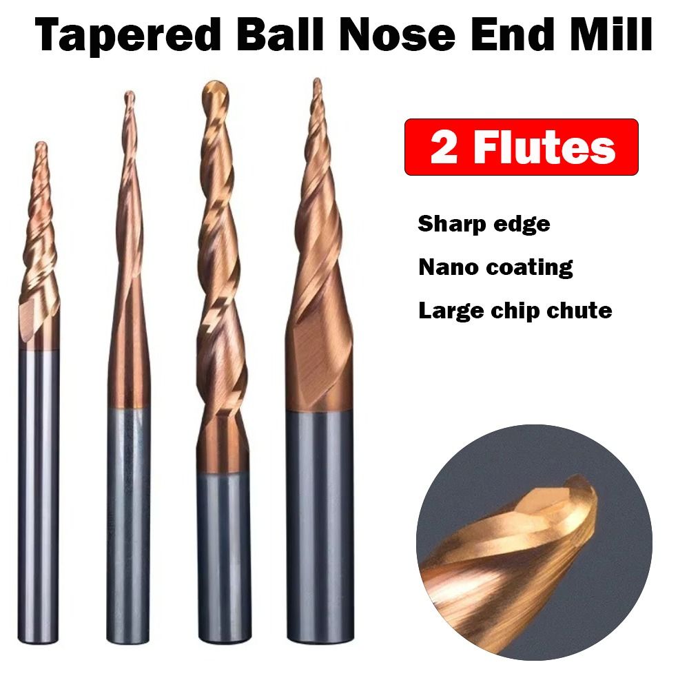 End Mill Set - HRC55 Vhm Kogelfrees Conische Frezen CNC