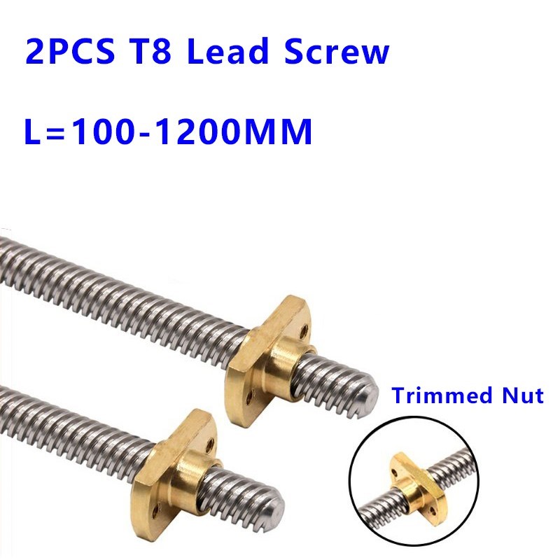 Lead Screw 8Mm - T8 T-type trapeziumvormige loodschroef 8 mm
