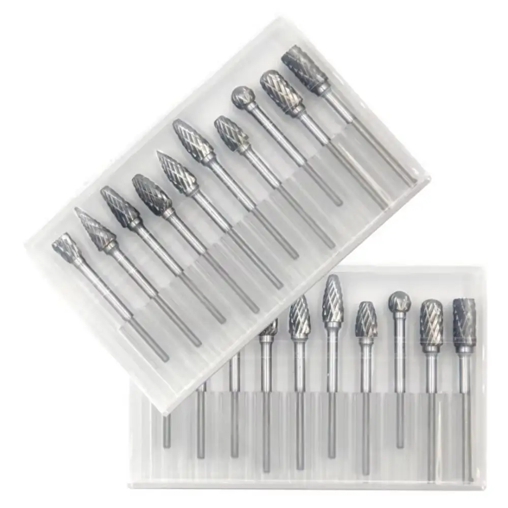 Carbide End Mill - 10-delige set hardmetalen freesjes, 3mm schacht,