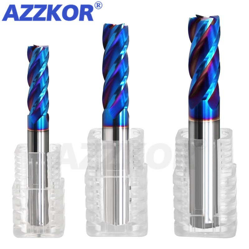 End Mill Set - Hrc70 4f Freesmachine Legering Coating Wolfraam