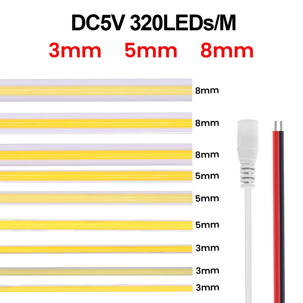 3MM 5MM 8MM COB Strip 5V 12V 3 - Linear Rod 8Mm recensie en prijs