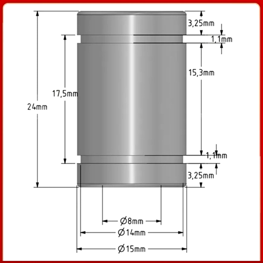 Reprap 3D-printer vervangend l - Lm8Uu Bearing recensie en prijs