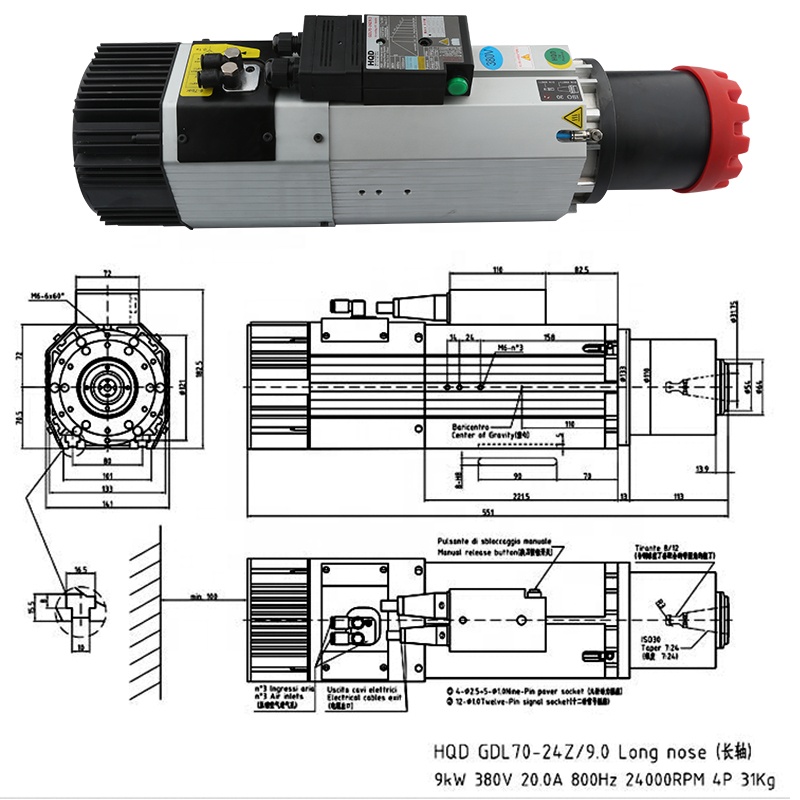 Leveranciers HQD 9kw 220 v 380 - Spindle Motor recensie en prijs
