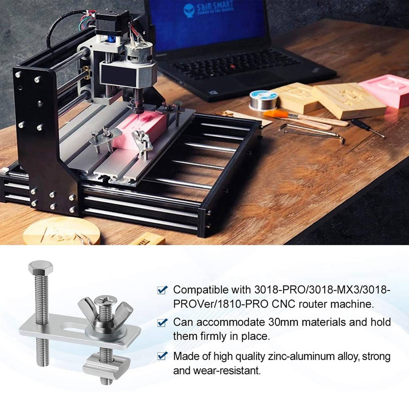 B62B-8 Pack T-Track Clamp, Min - 3018 Cnc recensie en prijs